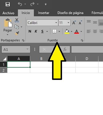 Fuente excel
